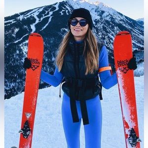 @Halfdays  base layer set ski snowboard leggings and top  in color blue